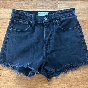 Abercrombie Black High Rise Jean Shorts 4/27